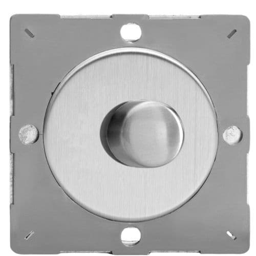 Varilight EGKP101S Euro VariGrid Brushed Steel 1 Gang 2W V-Com Push On/Off LED Dimmer 100W