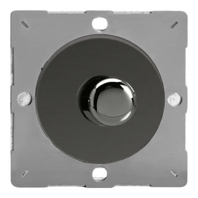 Varilight EGKP1I Euro Iridium Black VariGrid 1 Gang 2-Way Push-On/Off LED Dimmer 15-180W
