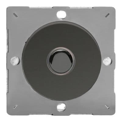 Varilight EGP1I Euro Iridium Black VariGrid 1 Gang 6A 1 or 2 Way Push-On/Off Impulse Switch