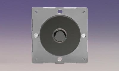 Varilight EGP1I Euro Iridium Black VariGrid 1 Gang 6A 1 or 2 Way Push-On/Off Impulse Switch