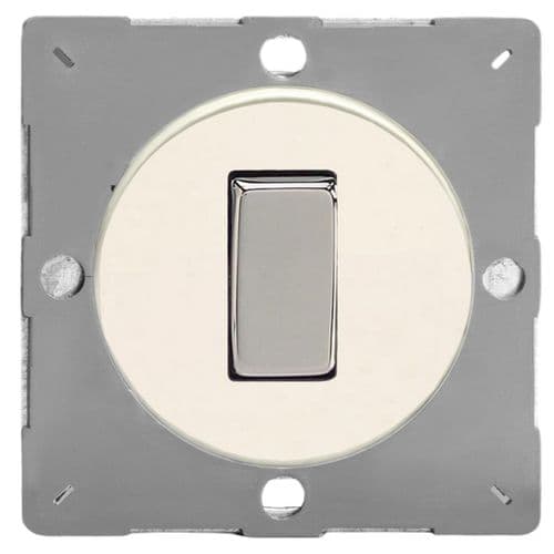 Varilight EGR1Y.MW Euro VariGrid Matt White 1 Gang 6A 1 Way Push-to-Make Retractive Switch