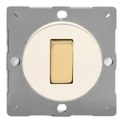 Varilight EGR1YV.MW Euro VariGrid Matt White 1 Gang 6A 1 Way Push-to-Make Retractive Switch