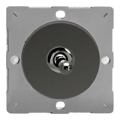Varilight EGT1I Euro Iridium Black VariGrid 1 Gang 10A 1 or 2 Way Toggle Light Switch
