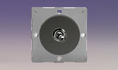 Varilight EGT1I Euro Iridium Black VariGrid 1 Gang 10A 1 or 2 Way Toggle Light Switch
