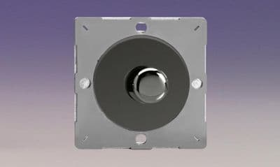 Varilight EGTP1I Euro Iridium Black VariGrid 1 Gang 2-Way Push-On/Off Dimmer 60-400W V-Dim