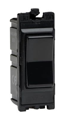 Varilight G102SRB Powergrid Module Black 10A 2-Way On & Off Retractive Light Switch