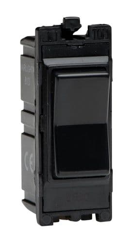 Varilight G102SRB Powergrid Module Black 10A 2-Way On & Off Retractive Light Switch