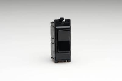 Varilight G102SRB.E PowerGrid Module Black 10A 2 Way & Off Retractive Switch Bespoke Engraving