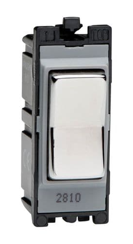Varilight G102SRC Powergrid Module Chrome 10A 2-Way On & Off Retractive Light Switch
