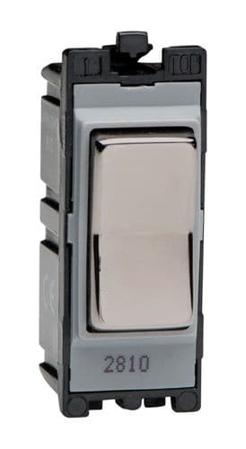 Varilight G102SRI Powergrid Module Iridium Black 10A 2-Way On & Off Retractive Light Switch