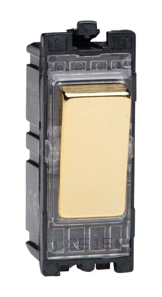 Varilight G102SV Powergrid Module Brass 10A 2-Way Switch