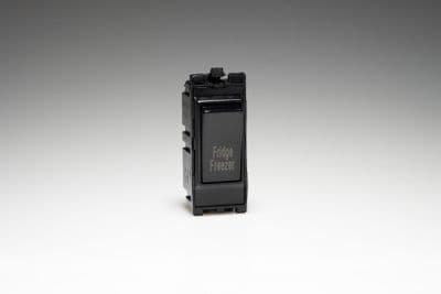 Varilight G201DB.FF PowerGrid Module Black 20A 1-Way Double Pole Switch 'Fridge Freezer'