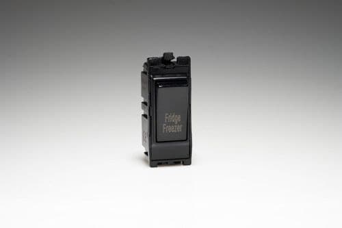 Varilight G201DB.FF PowerGrid Module Black 20A 1-Way Double Pole Switch 'Fridge Freezer'