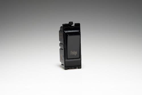 Varilight G201DB.FG PowerGrid Module Black 20A 1-Way Double Pole Switch 'Fridge'