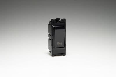 Varilight G201DB.OV PowerGrid Module Black 20A 1-Way Double Pole Switch 'Oven'