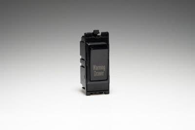Varilight G201DB.WD PowerGrid Module Black 20A 1-Way Double Pole Switch 'Warming Drawer'