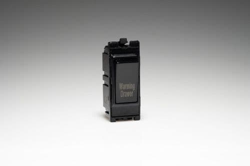 Varilight G201DB.WD PowerGrid Module Black 20A 1-Way Double Pole Switch 'Warming Drawer'