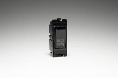 Varilight G201DB.WL PowerGrid Black 20A 1-Way Double Pole Switch 'Worktop Lighting'