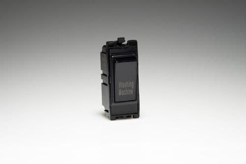 Varilight G201DB.WM PowerGrid Module Black 20A 1-Way Double Pole Switch 'Washing Machine'