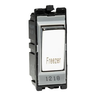 Varilight G201DC.FZ Powergrid Module Chrome 20A 1-Way Double Pole Switch 'Freezer'