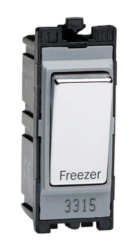 Varilight G201DC.FZ Powergrid Module Chrome 20A 1-Way Double Pole Switch 'Freezer'