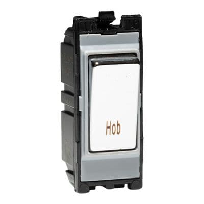 Varilight G201DC.HB Powergrid Module Chrome 20A 1-Way Double Pole Switch 'Hob'