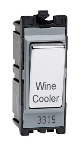 Varilight G201DC.WC Powergrid Module Chrome 20A 1-Way Double Pole Switch 'Wine Cooler'