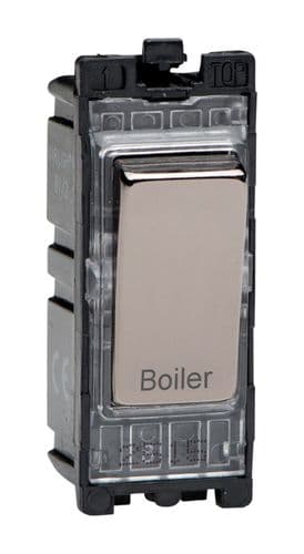 Varilight G201DI.BR Powergrid Module Iridium Black 20A 1-Way Double Pole Switch 'Boiler'
