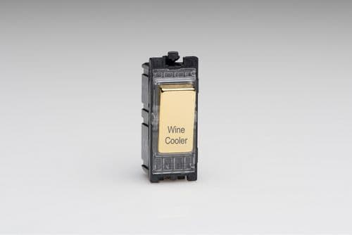 Varilight G201DV.WC PowerGrid Module Brass 20A 1-Way Double Pole Switch 'Wine Cooler'