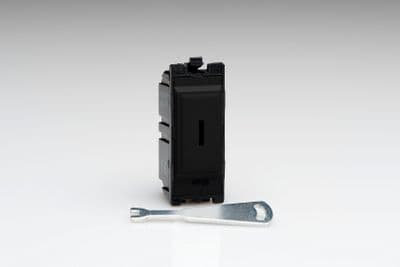 Varilight G202SKB.E PowerGrid Module Black 20A 2 Way Key Switch Bespoke Engraving