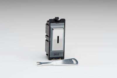 Varilight G202SKC Powergrid Module Chrome 20A 2-Way Single Pole Key Switch
