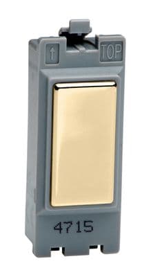 Varilight GBV Powergrid Module Brass 1 Gang Blanking Insert