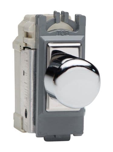 Varilight GH0C Powergrid Module Chrome 2-Way Push-On/Off Switch (Dummy Dimmer) 6A