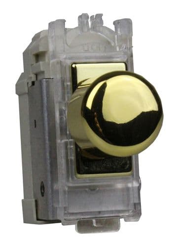 Varilight GKP180V Powergrid Module Brass 2-Way Push-On/Off LED Dimmer 15-180W V-Com