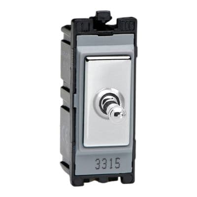 Varilight GT202SC PowerGrid Module Chrome 20A 2 Way Toggle Switch