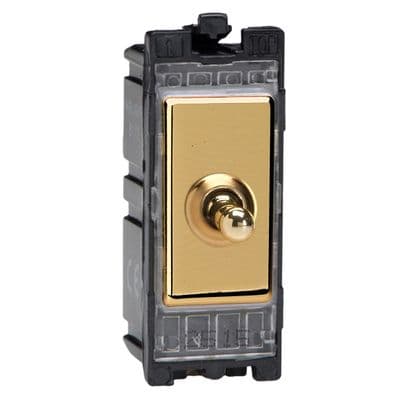 Varilight GT202SV PowerGrid Module Brass 20A 2 Way Toggle Switch
