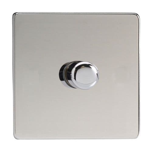 Varilight HDC3S Screwless Polished Chrome 1 Gang 2-Way Push-On/Off Dimmer 60-400W V-Dim