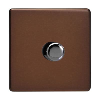 Varilight HDM3S Screwless Mocha 1 Gang 2-Way Push-On/Off Dimmer 60-400W V-Dim