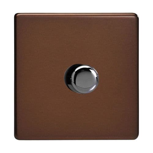 Varilight HDM3S Screwless Mocha 1 Gang 2-Way Push-On/Off Dimmer 60-400W V-Dim