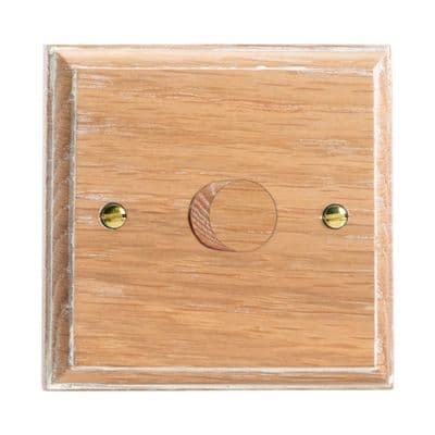 Varilight HK3LO Kilnwood Limed Oak 1 Gang 2-Way Push-On/Off Dimmer 60-400W V-Dim