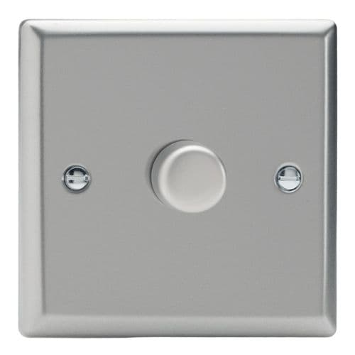 Varilight HN3 Classic Satin Chrome 1 Gang 2-Way Push-On/Off Dimmer 60-400W V-Dim