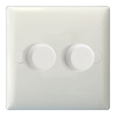 Varilight HO4W Value Polar White 2 Gang 2-Way Push-On/Off Dimmer 40-250W V-Dim