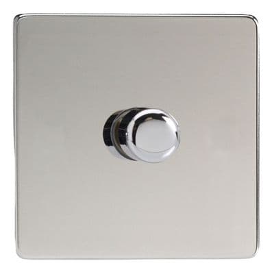Varilight JDCSM101S Screwless Polished Chrome 1 Gang V-Pro Smart Master WiFi Dimmer 1 x 100W LED