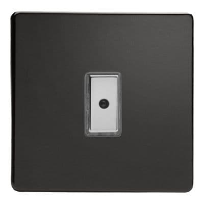 Varilight JDLE101S Screwless Premium Black 1 Gang V-Pro Remote/Touch Master LED Dimmer 0-100W