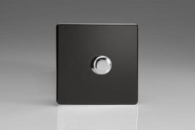 Varilight JDLM101S Screwless Premium Black 1 Gang V-Pro Multi-Way Master LED Dimmer 120W