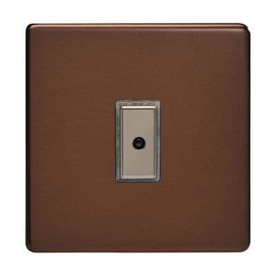 Varilight JDME101S Screwless Mocha 1 Gang V-Pro Remote/Touch Master LED Dimmer 0-100W