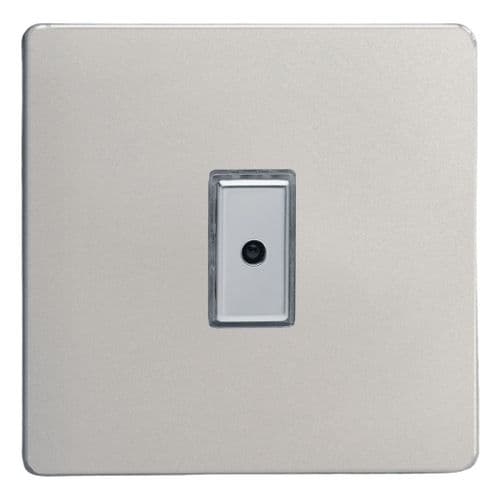 Varilight JDNE101S Screwless Satin Chrome 1 Gang V-Pro Remote/Touch Master LED Dimmer 0-100W