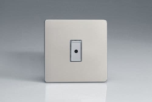 Varilight JDNE101S Screwless Satin Chrome 1 Gang V-Pro Remote/Touch Master LED Dimmer 0-100W