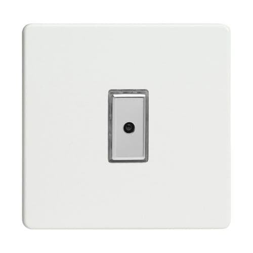 Varilight JDQE101S Screwless Premium White 1 Gang V-Pro Remote/Touch Master LED Dimmer 0-100W