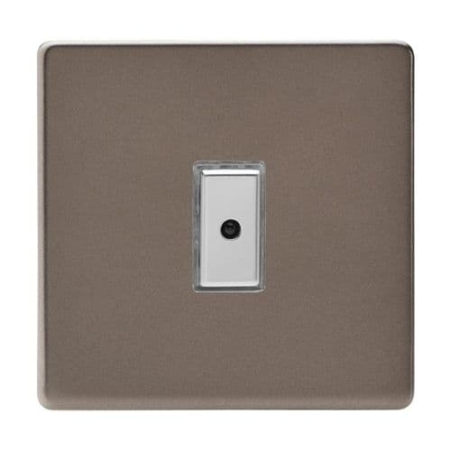 Varilight JDRE101S Screwless Pewter 1 Gang V-Pro Remote/Touch Master LED Dimmer 0-100W